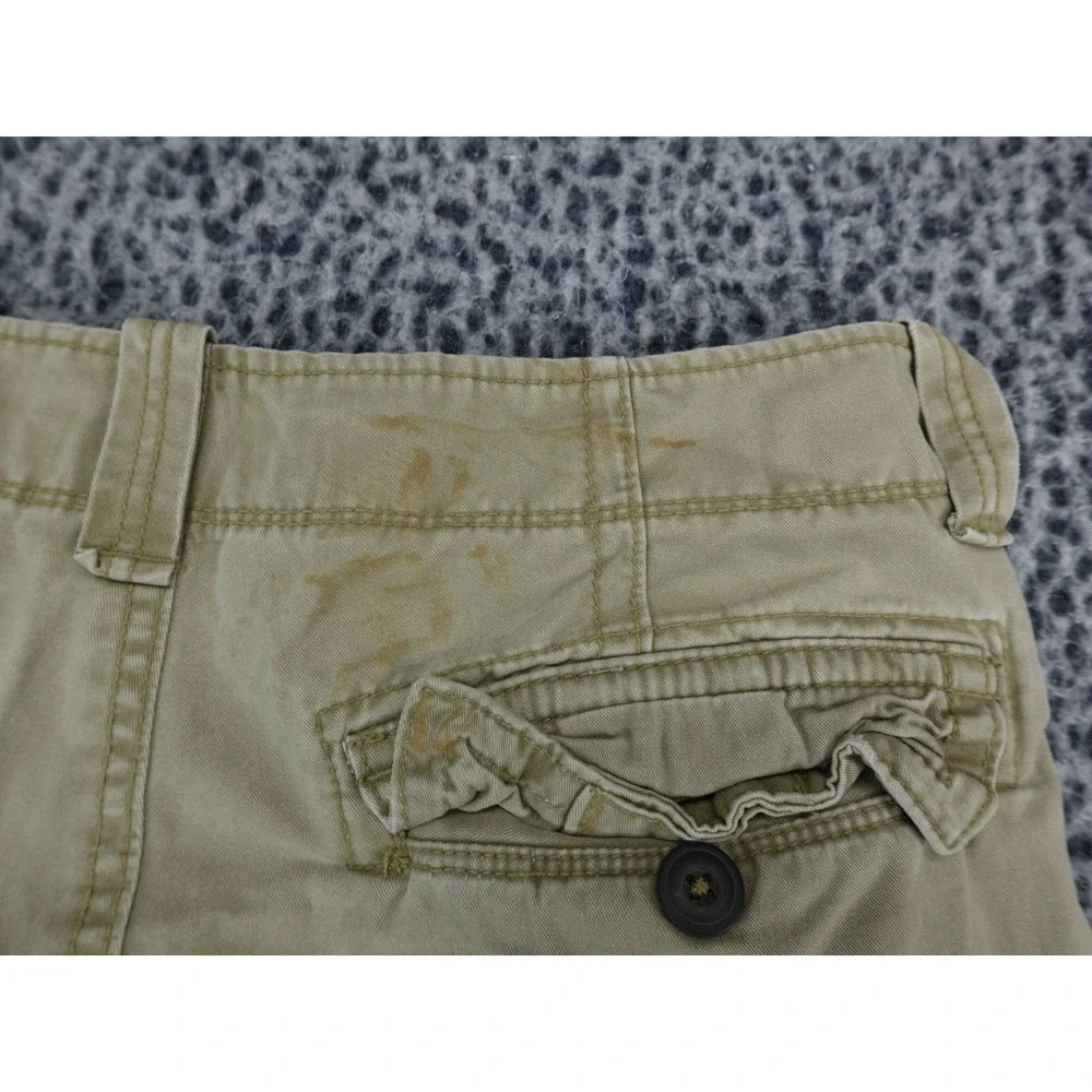 Old Navy Mens Cargo Shorts Khaki‎ Tan Cotton Twill Multi Pocket Size 32W